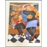 A limited edition Beryl Cook signed print entitled ' Shall We Dance? ' The print bearing a blind