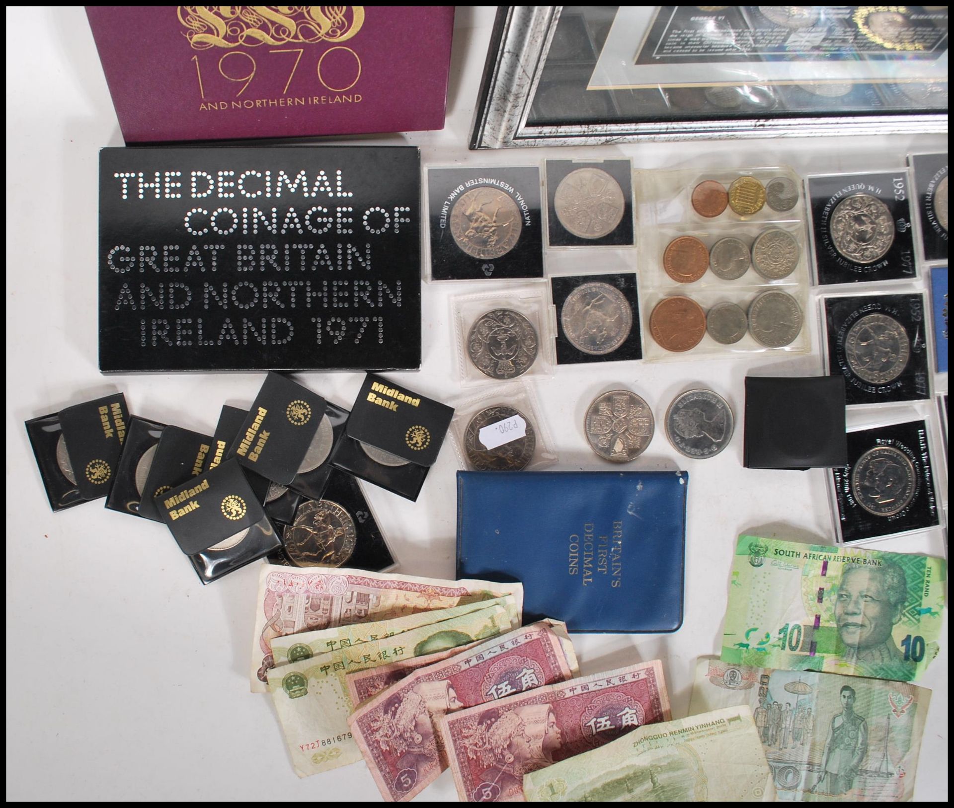 A collection of British and world coins including early 20th Century pre decimal coins, a - Bild 3 aus 7