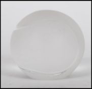 A mid 20th Century studio art glass Arnolfo Di Cambio Italian frosted lead glass paperweight in