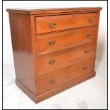 A 19th Century Victorian graduating chest of four drawers, flared top over four graduating drawers