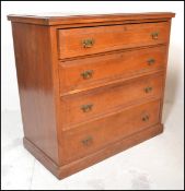 A 19th Century Victorian graduating chest of four drawers, flared top over four graduating drawers