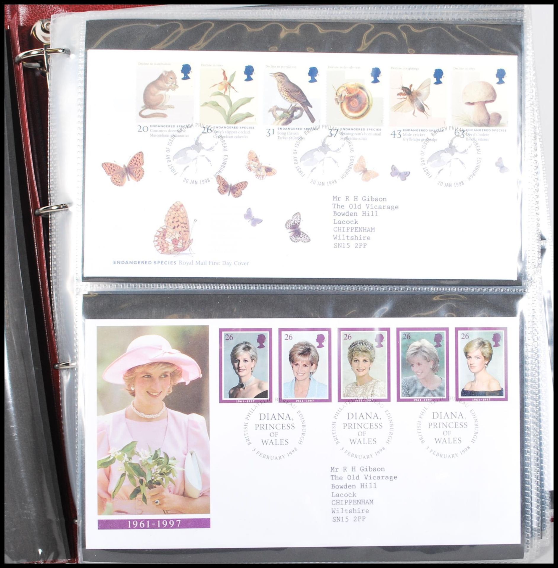 A album of Great Britain first day covers contained in a Royal mail album, 1998-2002 approx 72