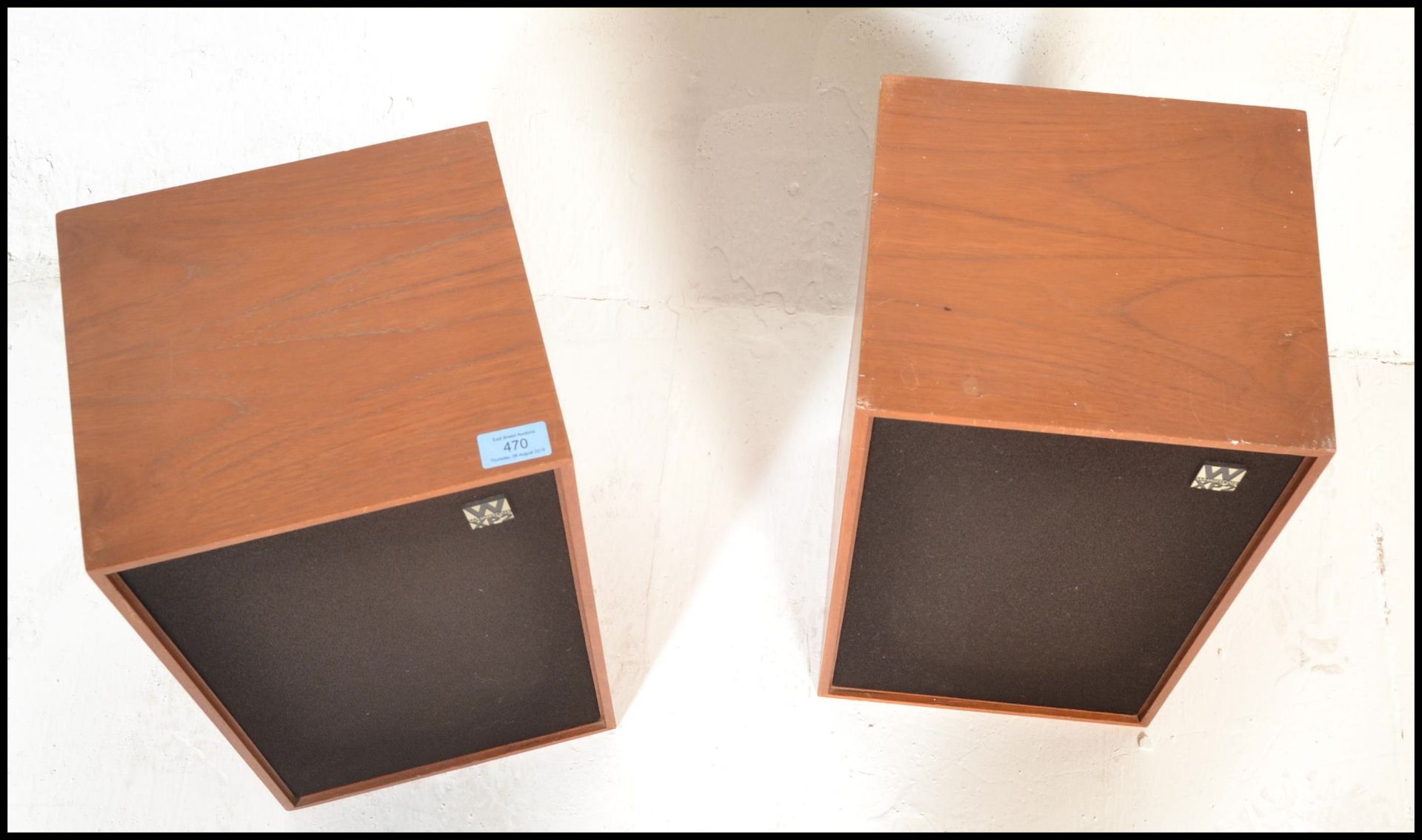 A pair of 1970's / 20th century teak wood cased Wharfedale Linton speakers XP2 35w. Teak cased - Bild 4 aus 6