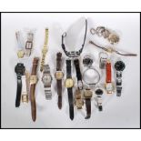 A collection of vintage and retro 20th Century and later wrist watches of various designs to include