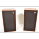 A pair of 1970's / 20th century teak wood cased Wharfedale Linton speakers XP2 35w. Teak cased