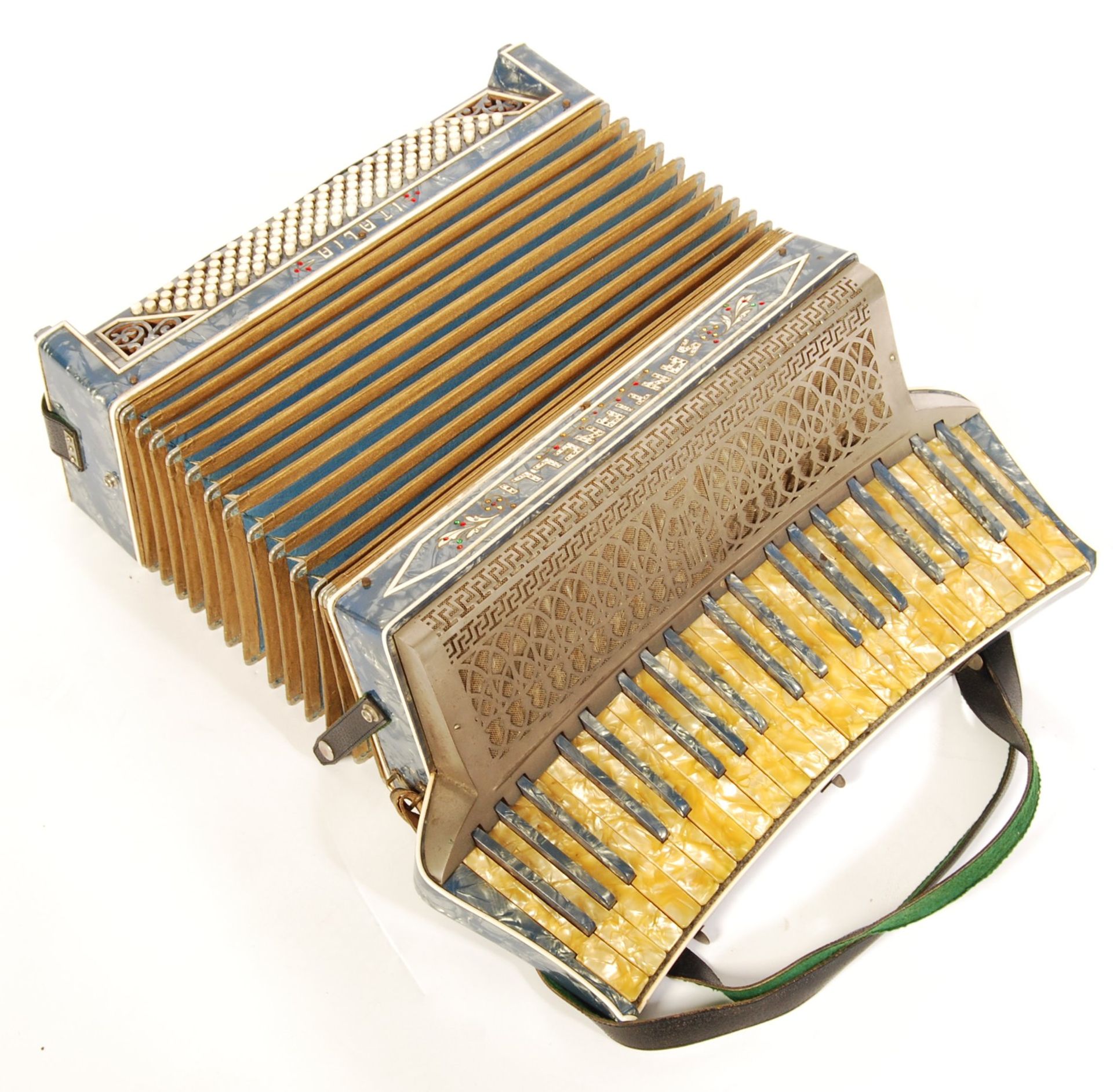 An early 20th century vintage c1920’s Art Deco Italian made Santianelli piano accordion musical - Bild 2 aus 4