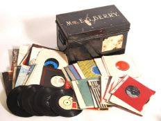 A large collection of vintage vinyl 45 rpm 7" single records, largely from the 1960's - 1980's to