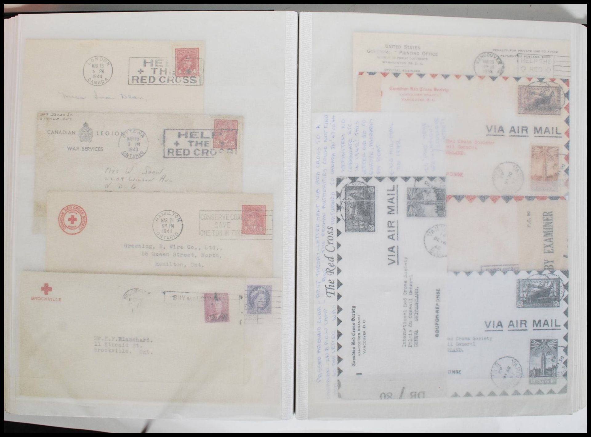 A collection of world stamp to include mostly Red Cross envelopes and stamps across various - Image 20 of 32