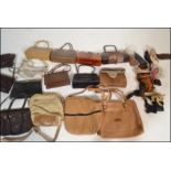 A collection of vintage 20th Century ladies handbags of a selection of styles to include a crocodile