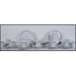 Eschenbach Bavaria, German China Coffee Set comprising of six coffee cups, saucers and side