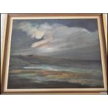 Teresa Dura Branson (1935-2016) ARR - an oil on board painting depicting a Scottish coast scene with