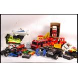 ASSORTED PLASTIC VEHICLES AND RC RADIO CONTROLLED CARS & BOATS