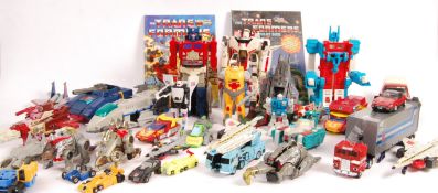 LARGE COLLECTION VINTAGE 1980'S HASBRO TRANSFORMERS ACTION FIGURES