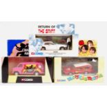 THREE CORGI BOXED DIECAST TV RELATED MODELS