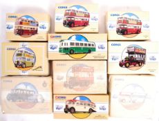 COLLECTION OF TEN CORGI CLASSICS BOXED BUSSES