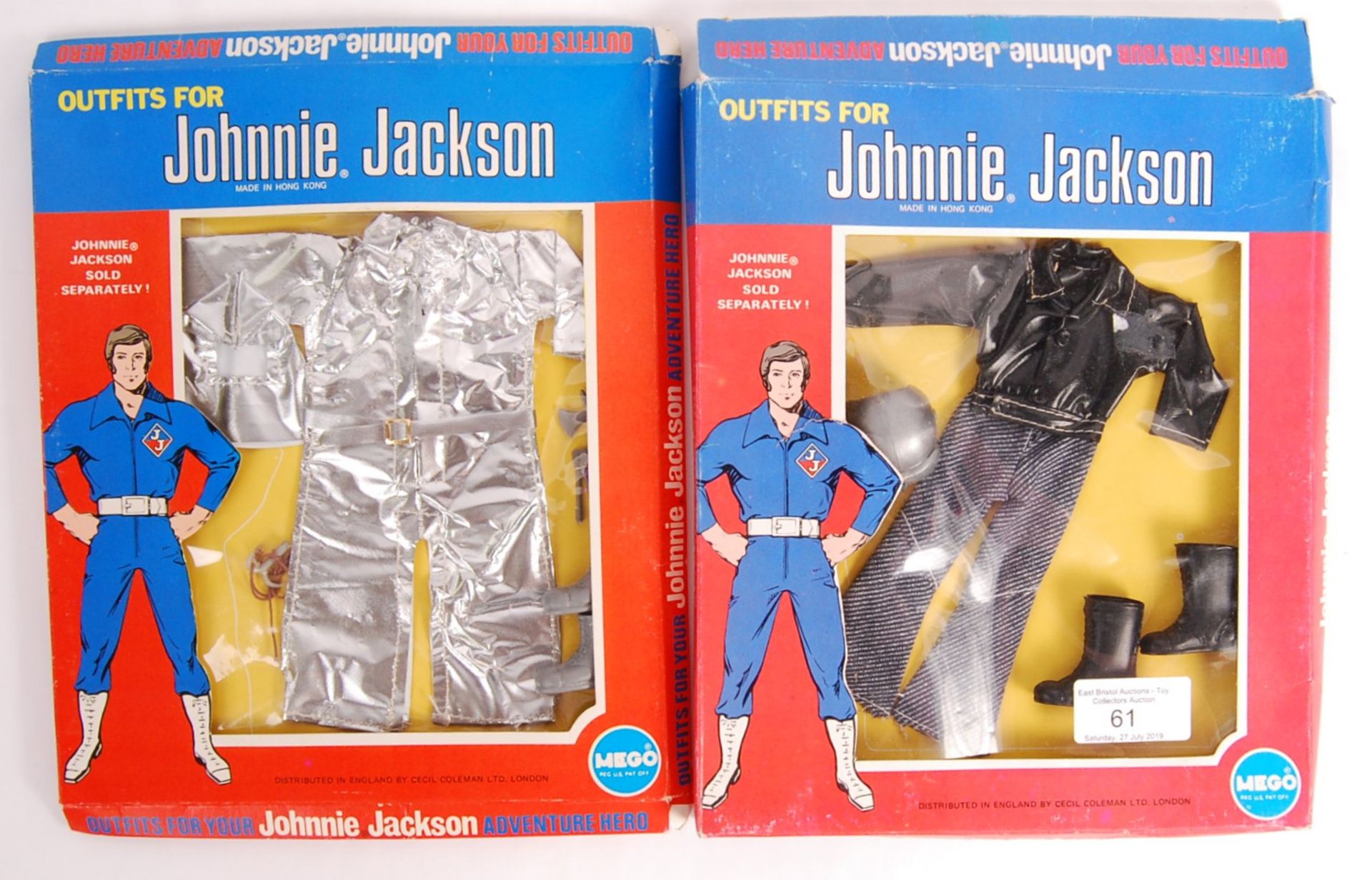 VINTAGE MEGO ' JOHNNIE JACKSON ' CECIL COLEMAN ACTION FIGURE OUTFITS