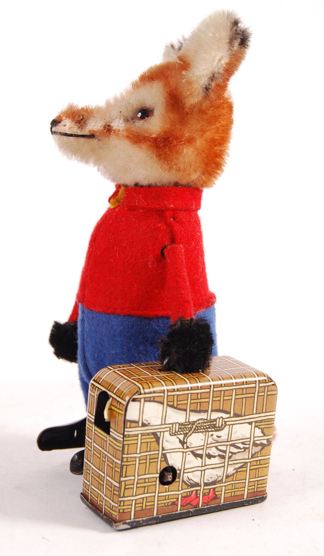 RARE 1950'S SCHUCO CLOCKWORK MR FOX WITH GOOSE IN SUITCASE - Bild 2 aus 7