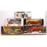 COLLECTION OF FIVE 1/18 SCALE BOXED DIECAST MODELS.