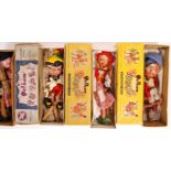 COLLECTION OF VINTAGE BOXED PELHAM PUPPETS - NODDY, PINOCCHIO ETC