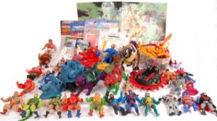 LARGE COLLECTION OF VINTAGE MASTERS OF THE UNIVERSE ACTION FIGURES