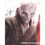 STAR WARS - THE LAST JEDI - ANDY SERKIS - AUTOGRAPHED 8X10" PHOTO