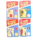 COLLECTION OF RARE VINTAGE PALITOY ACTION MAN ACTION FORCE CARDED FIGURES