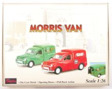 SAICO 1:26 SCALE MORRIS MINOR VAN COUNTER TOP BOX SET