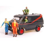 VINTAGE GALOOB A-TEAM VAN PLAYSET & ACTION FIGURES