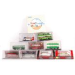 COLLECTION OF TEN BOXED DIECAST CORGI BUSES