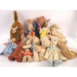 COLLECTION OF 15 ASSORTED STUFFED TOYS TEDDY BEARS
