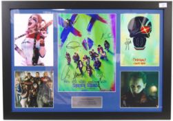 RARE SUICIDE SQUAD FULL CAST AUTOGRAPHED PRESENTATION