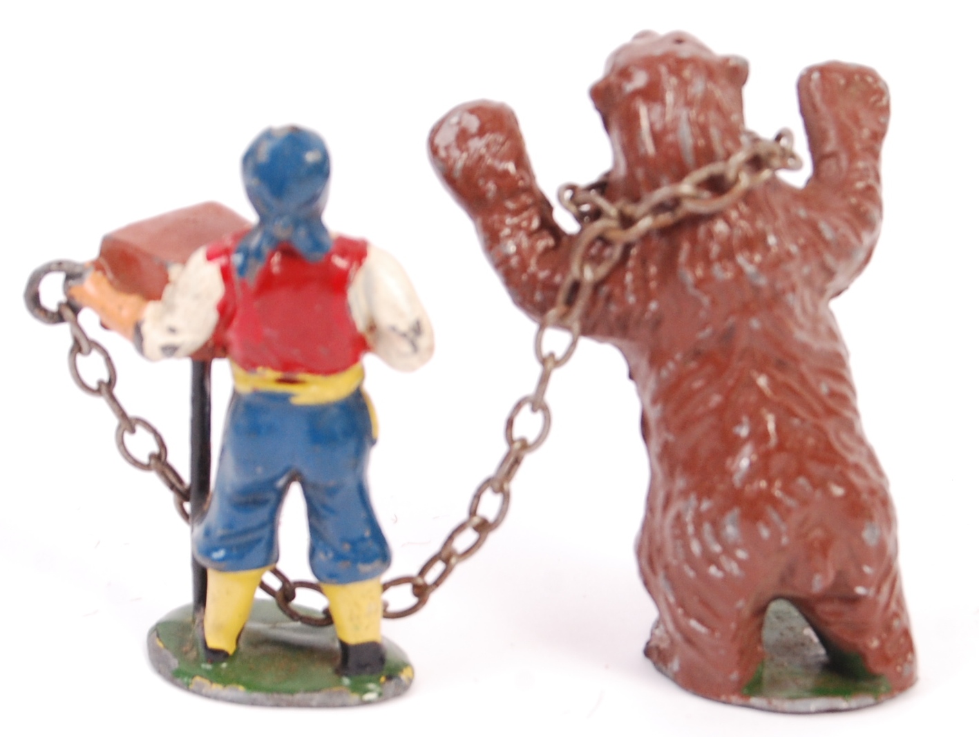 RARE VINTAGE TIMPO ' GYPSY ORGAN GRINDER & DANCING BEAR ' LEAD FIGURES - Image 5 of 5