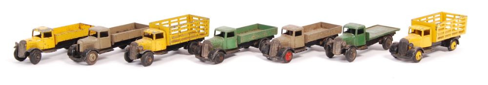 COLLECTION OF VINTAGE DINKY TOYS ' 25 ' TYPE DIECAST WAGONS