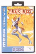 RARE ORIGINAL VINTAGE SEGA MEGA DRIVE VIDEO GAME 'ALIEN SOLDIER'