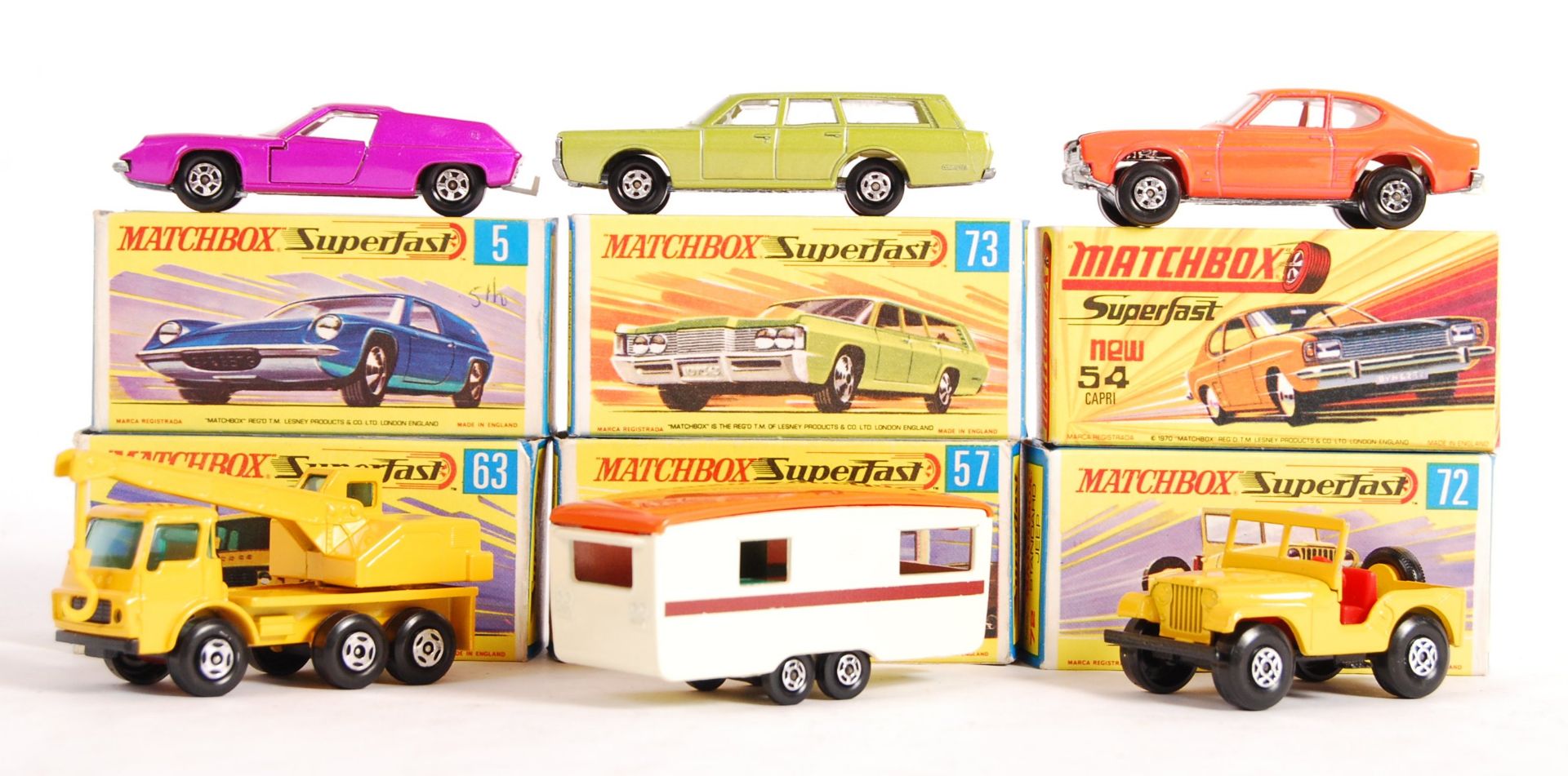 RARE MINT+ MATCHBOX SUPERFAST BOXED DIECAST MODELS