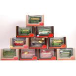 COLLECTION OF TEN BOXED EFE 1/76 SCALE DIECAST BUS