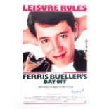 FERRIS BUELLER'S DAY OFF - MATTHEW BRODERICK SIGNED POSTER