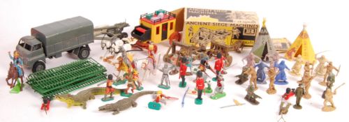 COLLECTION OF ASSORTED PLASTIC SOLDIERS BRITAINS TIMPO ETC