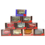 COLLECTION OF TEN BOXED EFE 1/76 SCALE DIECAST BUS