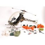 VINTAGE PALITOY ACTION MAN HELICOPTER PLAYSET & AC
