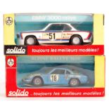 TWO VINTAGE SOLIDO BOXED RALLY CAR MODELS 25 AND 1