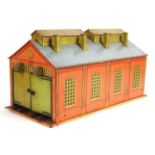 RARE VINTAGE HORNBY 0 GAUGE RAILWAY TRAINSET SHED 2E