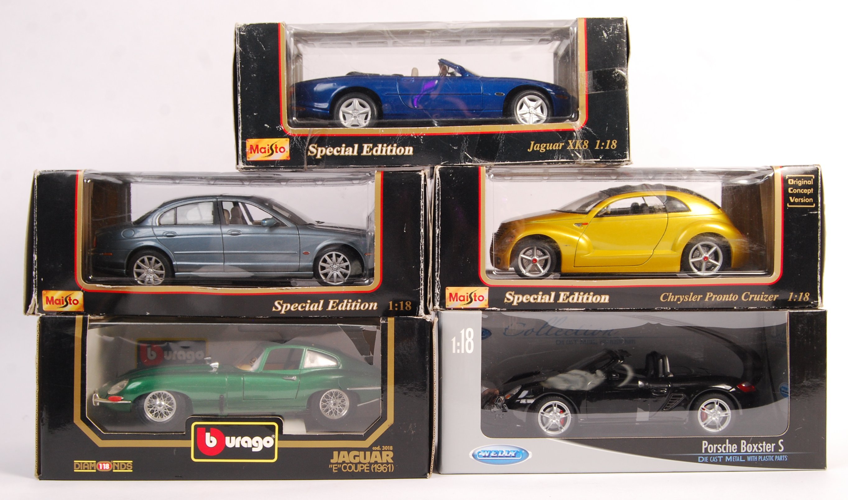 5X BOXED 1/18 SCALE DIECAST MODELS