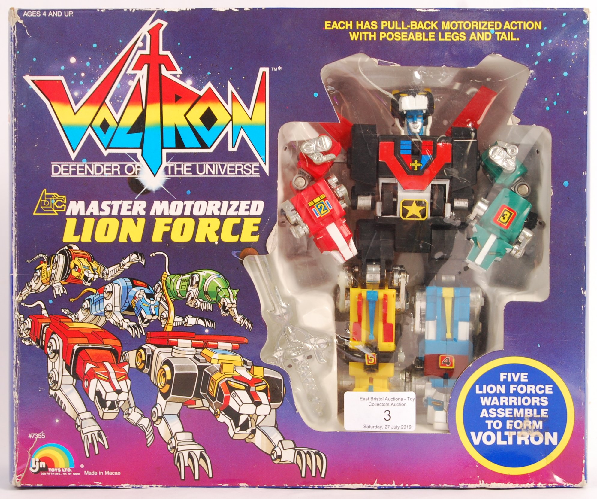 RARE VINTAGE LJN TOYS 1980'S VOLTRON LION FORCE BOXED ACTION FIGURE