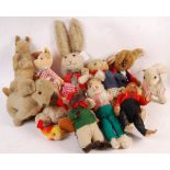 COLLECTION OF VINTAGE STUFFED TOYS TEDDY BEARS
