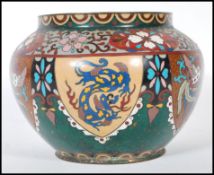 A 19th Century Chinese Cloisonne vase of squat fro