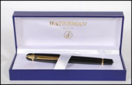 A cased Waterman ballpoint pen, the lidded pen hav
