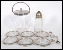 A small group silver plate items to include, a 193