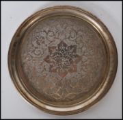 A stamped 84 Persian silver coaster having engrave