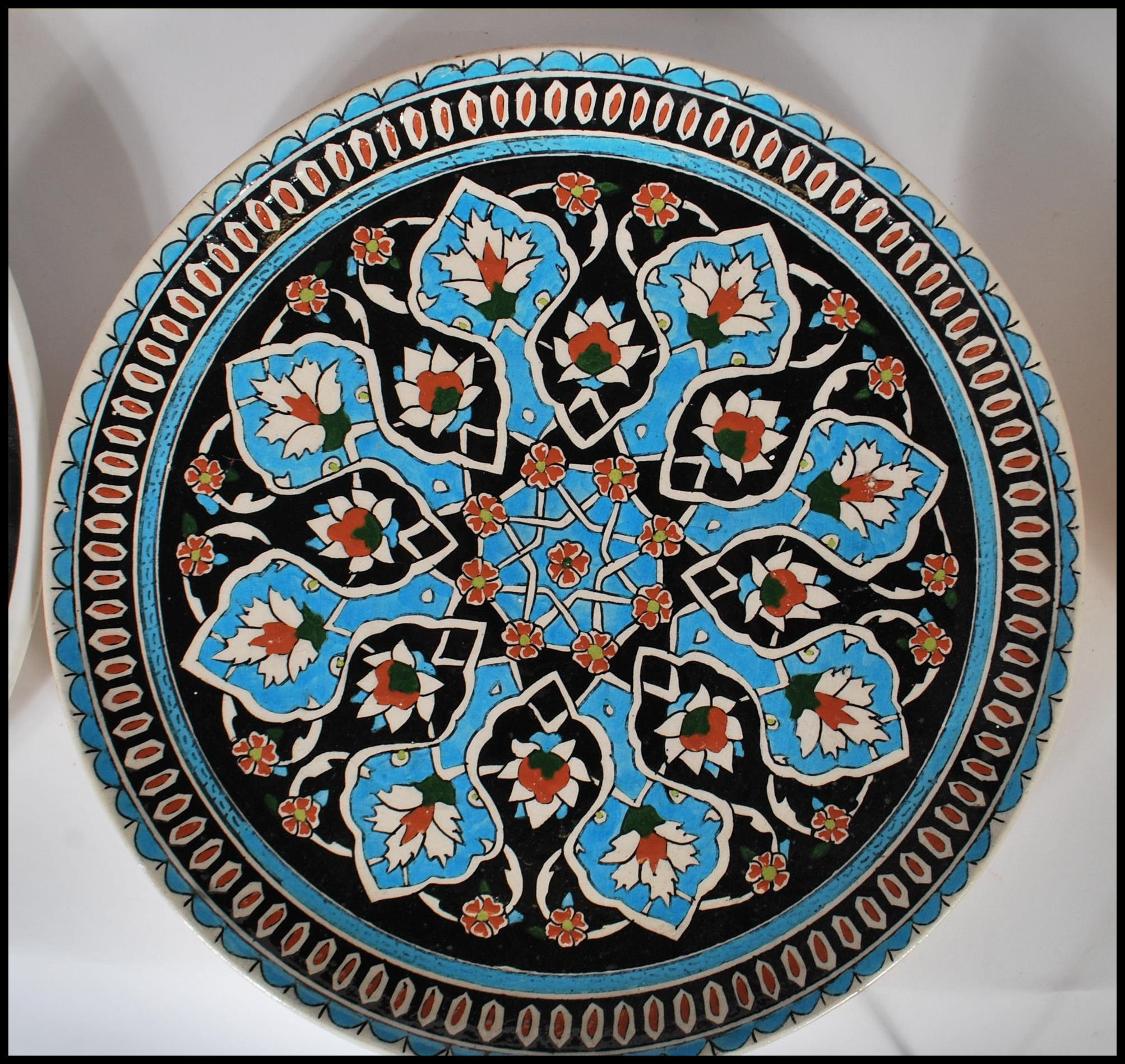 A collection of stoneware Moorish/ Spanish charger - Image 5 of 8